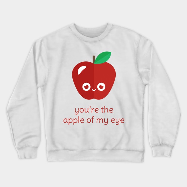 You're the Apple of My Eye Crewneck Sweatshirt by slugbunny